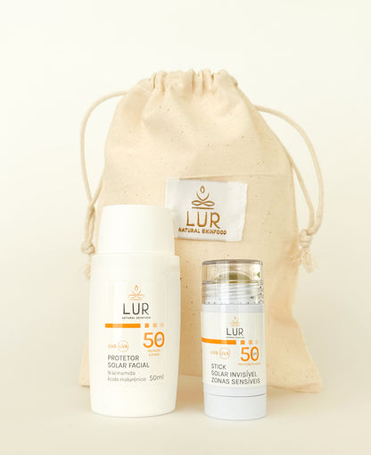 Pack Protetores Solares SPF50 + Oferta Saco Algodão