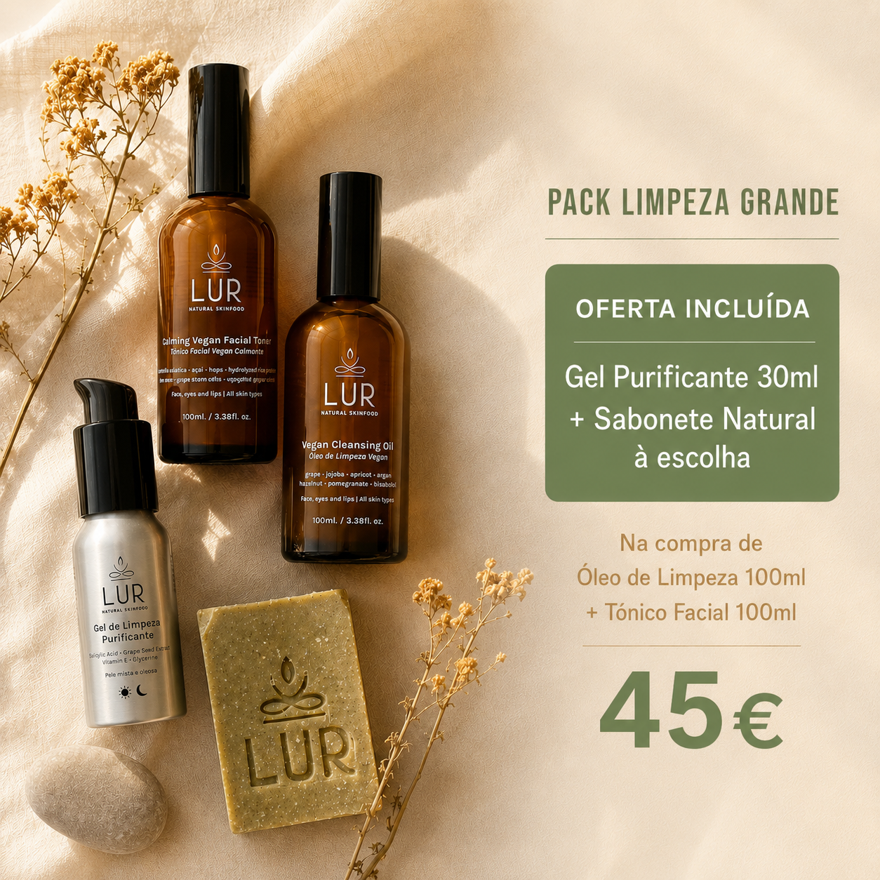 PACK VERÃO - Pack Limpeza Rosto e Corpo (Grande)